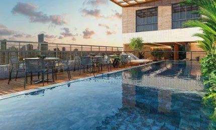 Apartamento com 1 dormitório, sala, cozinha e varanda integradas à venda, 35 m² por R$ 350.097 - Jardim Oceania - João Pessoa/PB