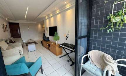 Apartamento Amplo Semimobiliado com 3 dormitórios, 2 salas e varanda para alugar, 132 m² por R$ 5.000/mês - Tambaú - João Pessoa/PB
