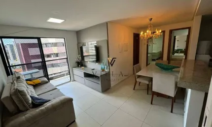 Apartamento com 2 dormitórios, sala, cozinha e varanda à venda, 64 m² por r$ 650.000 - manaíra - joão pessoa/pb