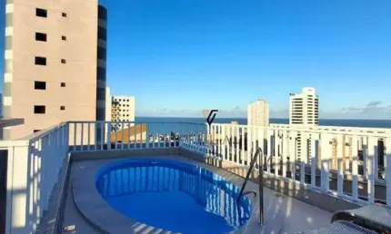 Apartamento com Vista para o Mar 4 dormitórios, 2 salas e varanda à venda, 95 m² por R$ 875.000 - Manaíra - João Pessoa/PB