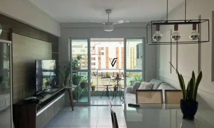 Apartamento Semimobiliado com 2 dormitórios, sala e varanda à venda, 59 m² por R$ 650.000 - Cabo Branco - João Pessoa/PB