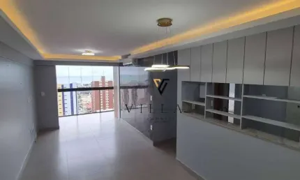 Apartamento semimobiliado com 2 dormitórios, sala (2 ambientes), cozinha e 2 varandas à venda, 63 m² por r$ 800.000 - aeroclube - joão pessoa/pb