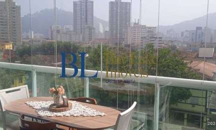 Apartamento À Venda Com 74M² - Varanda Gourmet Em Santos!!Privilège Gonzaga