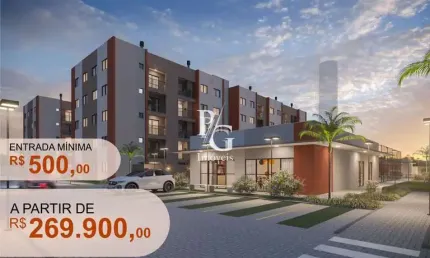 Rneda ideal 6 mil reais - Entrada Parcelada - Apto 2 quartos e sacada com churrasquinheira em Atuba, Pinhais/PR