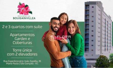 Apartamento com 2 dormitórios à venda, 60 m² por R$ 267.600,00 - Maria Paula - São Gonçalo/RJ