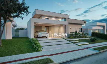 Casa Linear, Alto Padrão, no Condomínio Landscape, com 201 m², Centro - Maricá - RJ