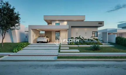 Casa linear, alto padrão, no condomínio landscape, com 201 m², centro - maricá - rj