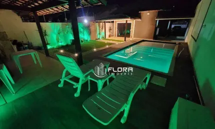 Casa a 200 metros da Praia, 2 quartos sendo 1 suíte, com Piscina e área gourmet,, à venda por R$ 650.000 - Barroco (Itaipuaçu) - Maricá/RJ