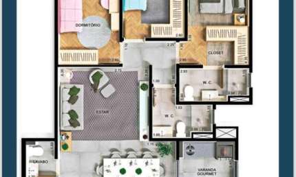 Apartamento para Venda em Jundiaí, Jardim do Lago, 2 dormitórios, 1 suíte, 2 banheiros, 2 vagas
