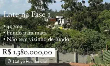 Terreno em Condomínio para Venda em Santana de Parnaíba, Cidade Tamboré