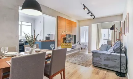 Venda de apartamento reformado de 1 quarto e 1 vaga no itaim bibi