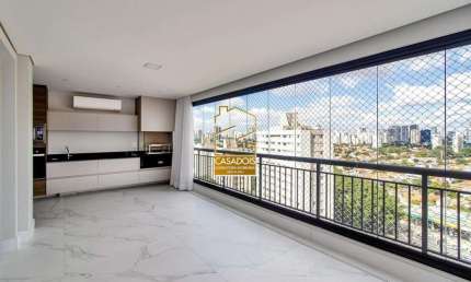 Apartamento para Locação com 3 Quartos e 3 Vagas na Vila Olímpia - SP, próximo &#224; Jardineira Grill e Restaurante Praça São Lourenço