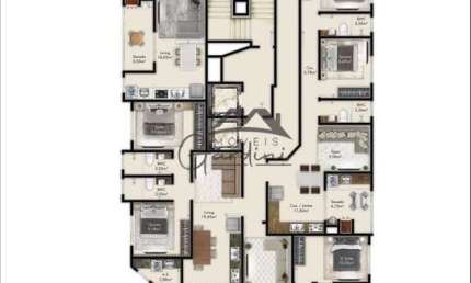 Apartamento com 2 quartos à venda na Av. Marg. Oeste, Morretes, Itapema por R$ 993.007