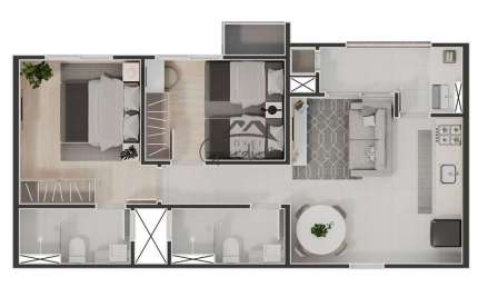 Apartamento com 2 quartos à venda na Avenida Mário Uriarte, 926, Cordeiros, Itajaí por R$ 687.247