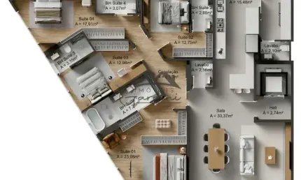 Apartamento com 4 quartos à venda na rua lauro muller, 1230, fazenda, itajaí por r$ 4.172.665