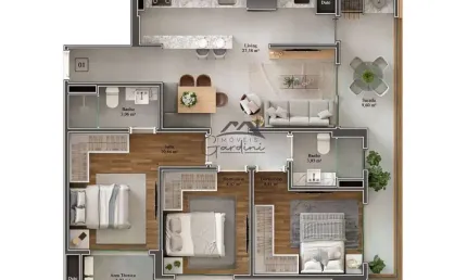 Apartamento com 3 quartos à venda na rua heitor liberato, 2131, são judas, itajaí por r$ 796.950
