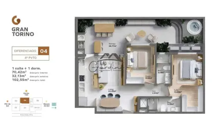 Apartamento com 2 quartos à venda na rua paulista, 232, itacolomi, balneário piçarras por r$ 985.052