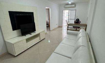 Apartamento mobiliado uma quadra da praia com 3 dormitórios para alugar definitivo pacote, 119 m² por R$ 5.800 mês  Canto do Forte  Praia Grande SP