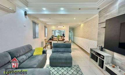 Sobrado Triplex  mobiliado, com piscina 3 dormitórios  à venda, 137 m² por R$980.000 Boqueirão  Praia Grande SP