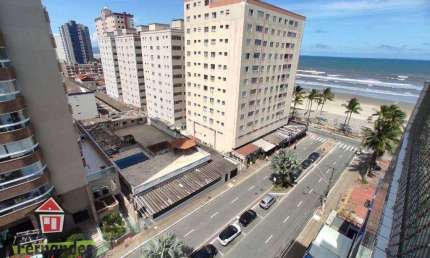 Apartamento com vista mar 2 dormitórios à venda, 71 m² por R$ 449.000 - Caiçara - Praia Grande/SP
