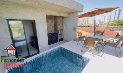 Sobrado triplex com piscina 3 suítes  à venda, 120 m² por R$ 790.000 - Guilhermina - Praia Grande/SP