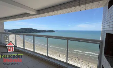 Apartamento frente mar com 3 quartos sendo 02 suítes  à venda, 101 m² por r$ 1.500.000 - boqueirão - praia grande/sp