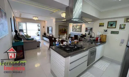 Apartamento  frente mar porteira fechada com 3 quartos sendo 2 suítes à venda, 101 m² por r$ 1.590.000 - boqueirão - praia grande/sp