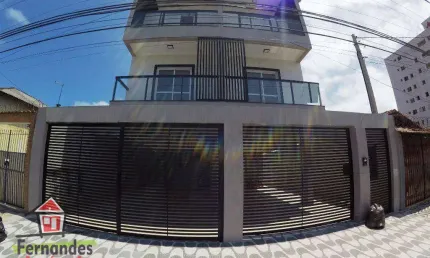 Sobrado novo com 3 dormitórios à venda, 80 m² por R$ 480.000 - Guilhermina - Praia Grande/SP
