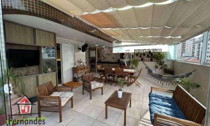 Apartamento Garden planejado na quadra da praia  com 3 quartos sendo 2 suítes à venda, 115 m² por R$ 1.500.000 Guilhermina Praia Grande SP