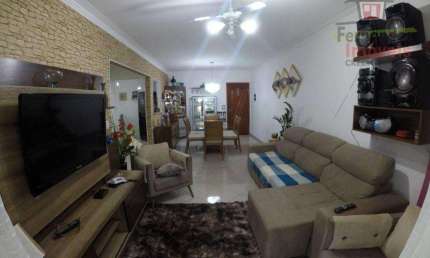 Apartamento porteira fechada  uma quadra da praia frente rua com 2 dormitórios à venda, 104 m² por R$ 590.000  Caiçara  Praia Grande SP