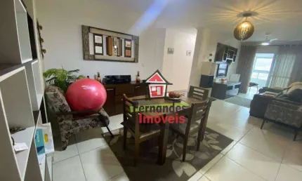 Apartamento mobiliado 200 metros da praia, com 4 dormitórios à venda, 157 m² por r$ 979.000 - vila guilhermina - praia grande/sp