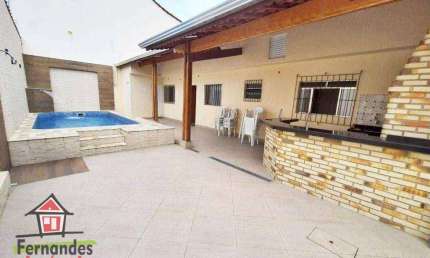 Casa isolada  com  piscina 2 quartos à venda, 172 m² por R$ 560.000  Balneário Japura  Praia Grande SP