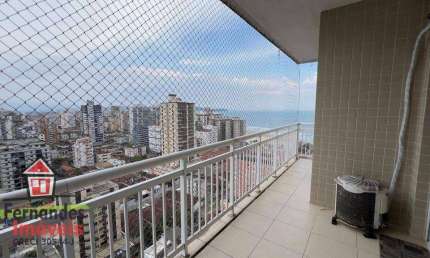 Apartamento vista mar com  clube de lazer completo 2 dormitórios à venda, 62 m² por R$ 460.000  Ocian  Praia Grande/SP