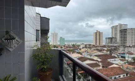 Apartamento vista mar perto da praia com 2 dormitórios à venda, 96 m² por r$ 380.000 - caiçara - praia grande/sp
