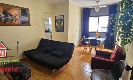 Apartamento mobiliado lateral vista mar com 2 dormitórios para alugar definitivo pacote 60 m² por R$ 2.600 mês  Aviação  Praia Grande SP