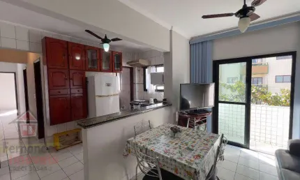Apartamento mobiliado  com 2 dormitórios para alugar definitivo pacote, 70 m² por R$ 2.200 mês  Tupi Praia Grande SP