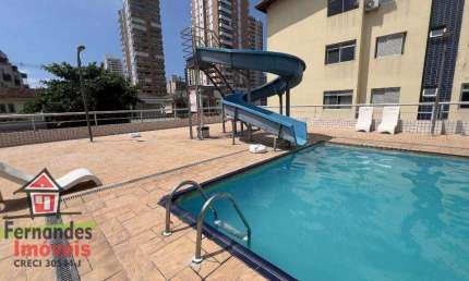 Apartamento  com lazer completo perto da praia 1 dormitório à venda, 51 m² por R$ 245.000 - Aviação - Praia Grande/SP