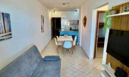 Apartamento mobiliado frente mar com 2 dormitórios para alugar, definitivo pacote 65 m² por R$ 3.650 mês  Maracanã  Praia Grande SP