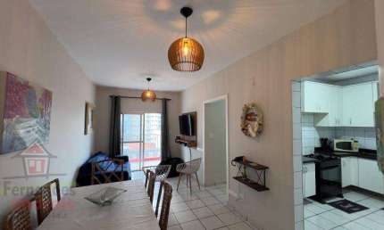 Apartamento vista mar mobiliado  com 2 dormitórios sendo 1 suíte aluguel definitivo pacote 82 m² por R$ 2.900 mês  Aviação  Praia Grande SP