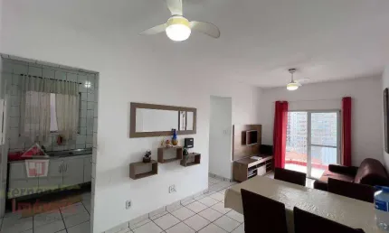 Apartamento vista lateral mar mobiliado  2 dormitórios sendo 1 suíte para alugar definitivo pacote 82 m² por R$ 2.700 mês  Aviação  Praia Grande SP