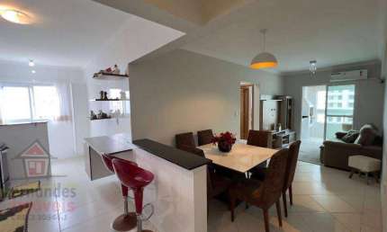 Alugo apartamento mobiliado 250 metros da praia  2 dormitórios por R$3.600 mês Aviação Praia Grande SP.