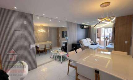 Apartamento planejado  com 2 dormitórios sendo 1 suíte para alugar definitivo pacote 77 m² por R$ 4.000 mês  Ocian Praia Grande SP