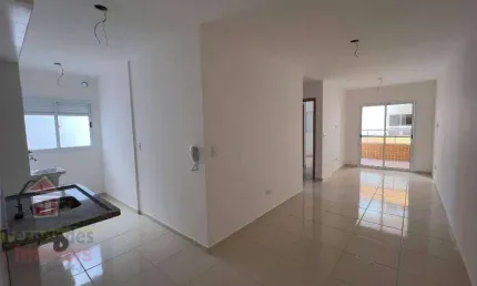Apartamento novo com 2 dormitórios sendo 1 suíte à venda, 60 m² por r$ 390.000  no boqueirão em  praia grande/sp