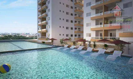 Apartamento novo 2 quartos, parcelamento direto à venda, 60 m² por r$ 430.000 boqueirão  praia grande sp
