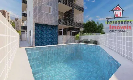 Apartamento com 2 dormitórios à venda, 57 m² por r$ 397.000,00 - mirim - praia grande/sp