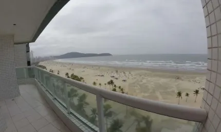 Apartamento frente mar alto padrão com 3 dormitórios à venda, 127 m² por r$ 1.196.500 guilhermina  praia grande sp