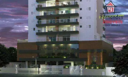Apartamento em construção com 3 dormitórios à venda, 107 m² por r$ 903.000 no parcelamento direto - vila guilhermina - praia grande/sp