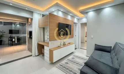 Apartamento com 60,38M² de Garden, semi-mobiliado, 2 Quartos, sendo 1 suíte.