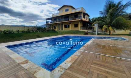 ÓTIMO PARA POUSADA OU BEACH CLUB,  NA PRAIA DE PONTA NEGRA - MARICÁ - 1.450M²,  6 QUARTOS (5 SUÍTES) PISCINA E CHURRASQUEIRA - VISTA PARA LAGOA
