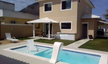 Casa Duplex em Condomínio Fechado, com 240 m², com 4 quartos sendo 1 suíte, Piscina, Área Gourmet, Sauna, à venda por R$ 1.190.000 , Inoã- Maricá/RJ